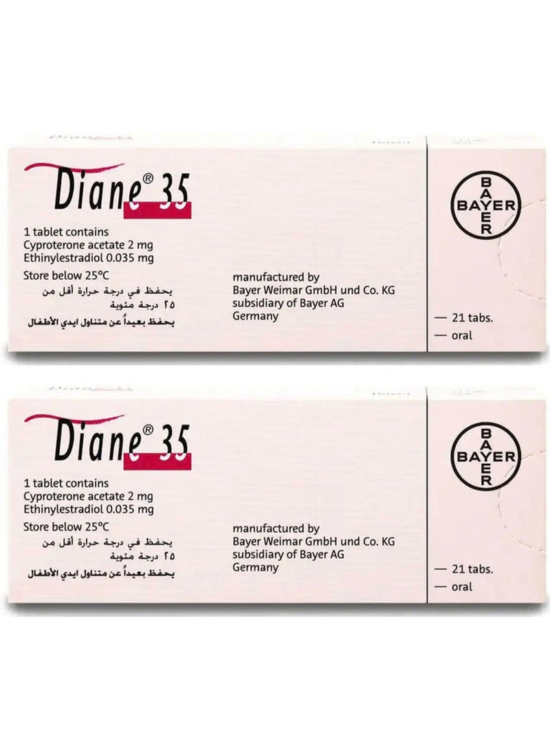BAYER Pack Of 2 Diane 35 Tablet 21 pcs - Image 1